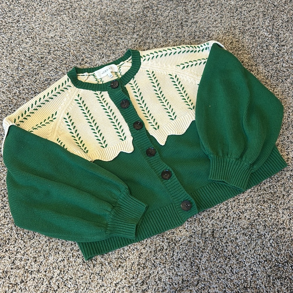 THE GREAT ✨ Scallop Hem Cardigan